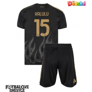 Juventus Pierre Kalulu #15 Dětské Alternativní dres komplet 2026-27 Krátký Rukáv (+ trenýrky)